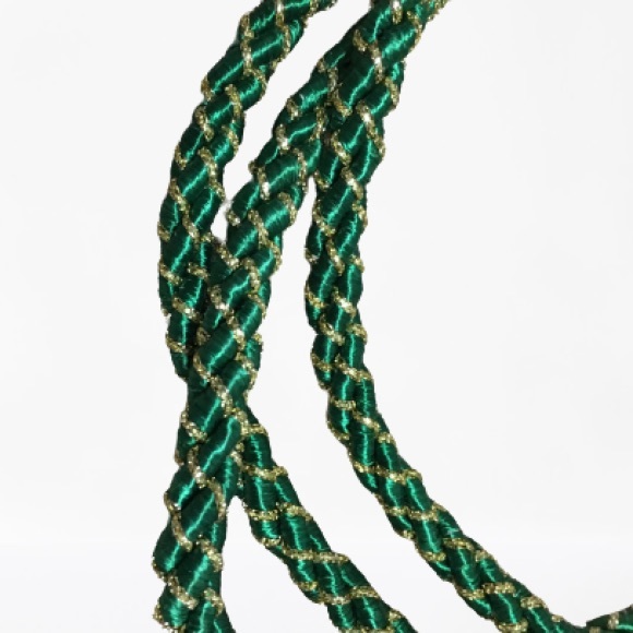 Christmas garland with tassels set of 4 green gold - Picture 3 of 3